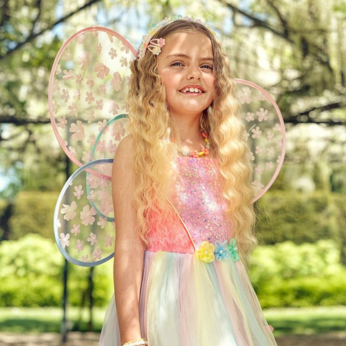 Souza! Kostium sukienka i skrzydła motyla wróżka Flora 8-10 lat