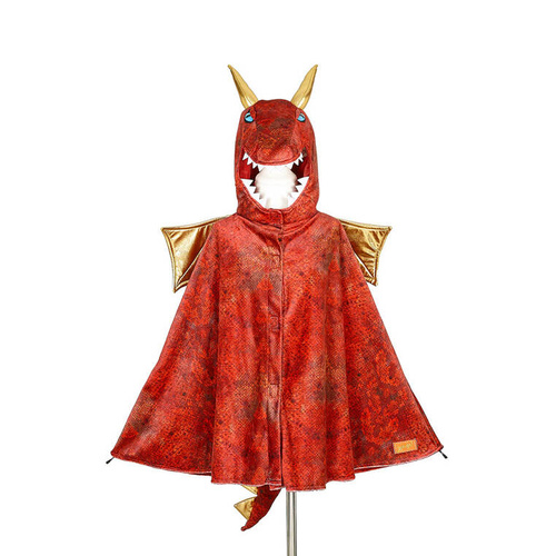 Souza! Kostium peleryna z kapturem - maską czerwony smok Red dragon 4-7 lat