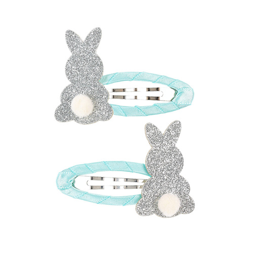 Souza! Spinki do włosów owinięte wstążką z brokatowym króliczkiem Matisa 2 szt.