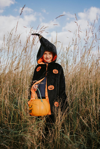 Souza! Peleryna na Halloween kostium dynia 4-8 lat