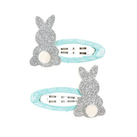 Souza! Spinki do włosów owinięte wstążką z brokatowym króliczkiem Matisa 2 szt.