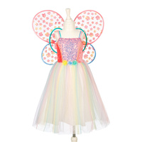 Souza! Kostium sukienka i skrzydła motyla wróżka Flora 5-7 lat