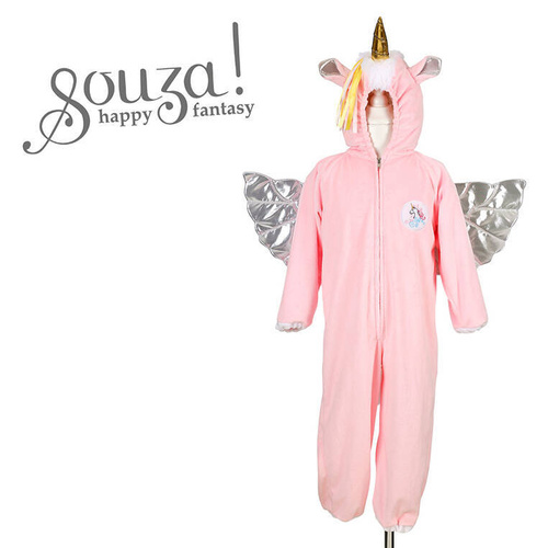 Souza! Kostium kombinezon kigurumi jednorożec ze srebrnymi skrzydłami 3-4 lata