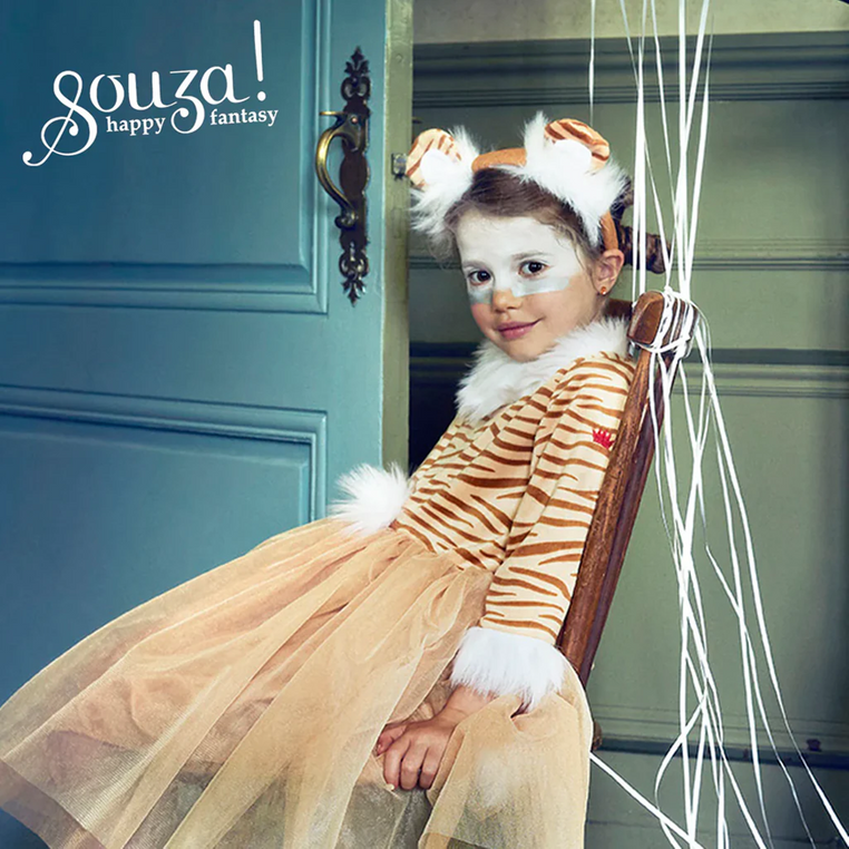 Souza! Kostium sukienka + opaska tygrysica Thara 5-7 lat
